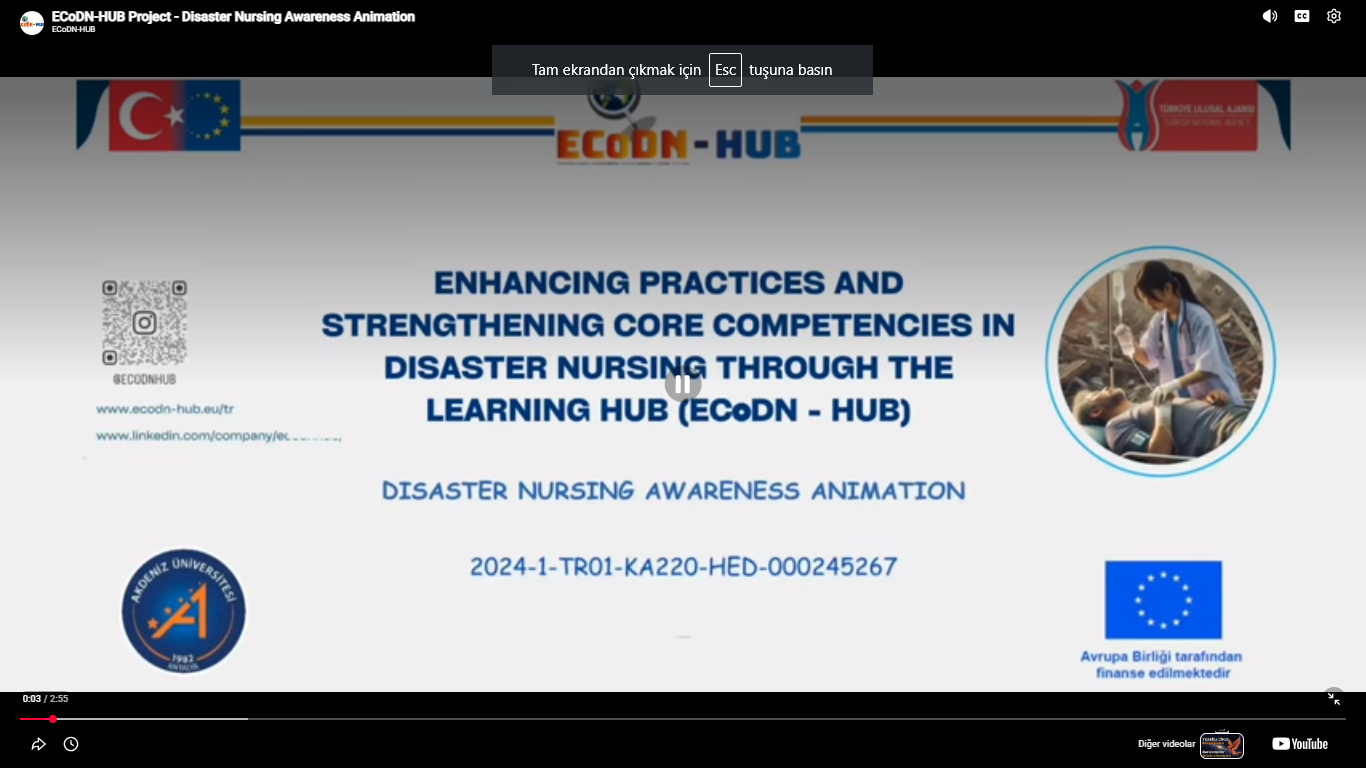 ECoDN-HUB Disaster Nursing Awareness Animation Was Released