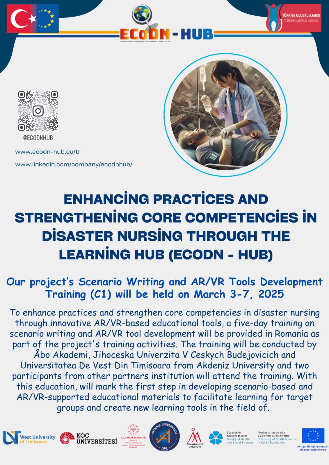 Our Project's Scenario Writing an AR/VR Tools Development Training (C1) will be held on March 3-7,2025